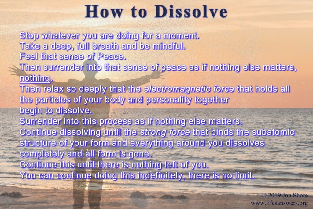 How to Dissolve Meditation